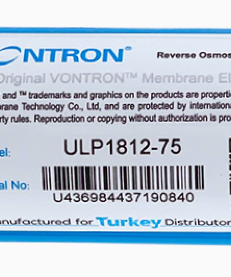 Vontron Membran 75 GPD Özellikleri Vontron Membran 75 GPD Özellikleri